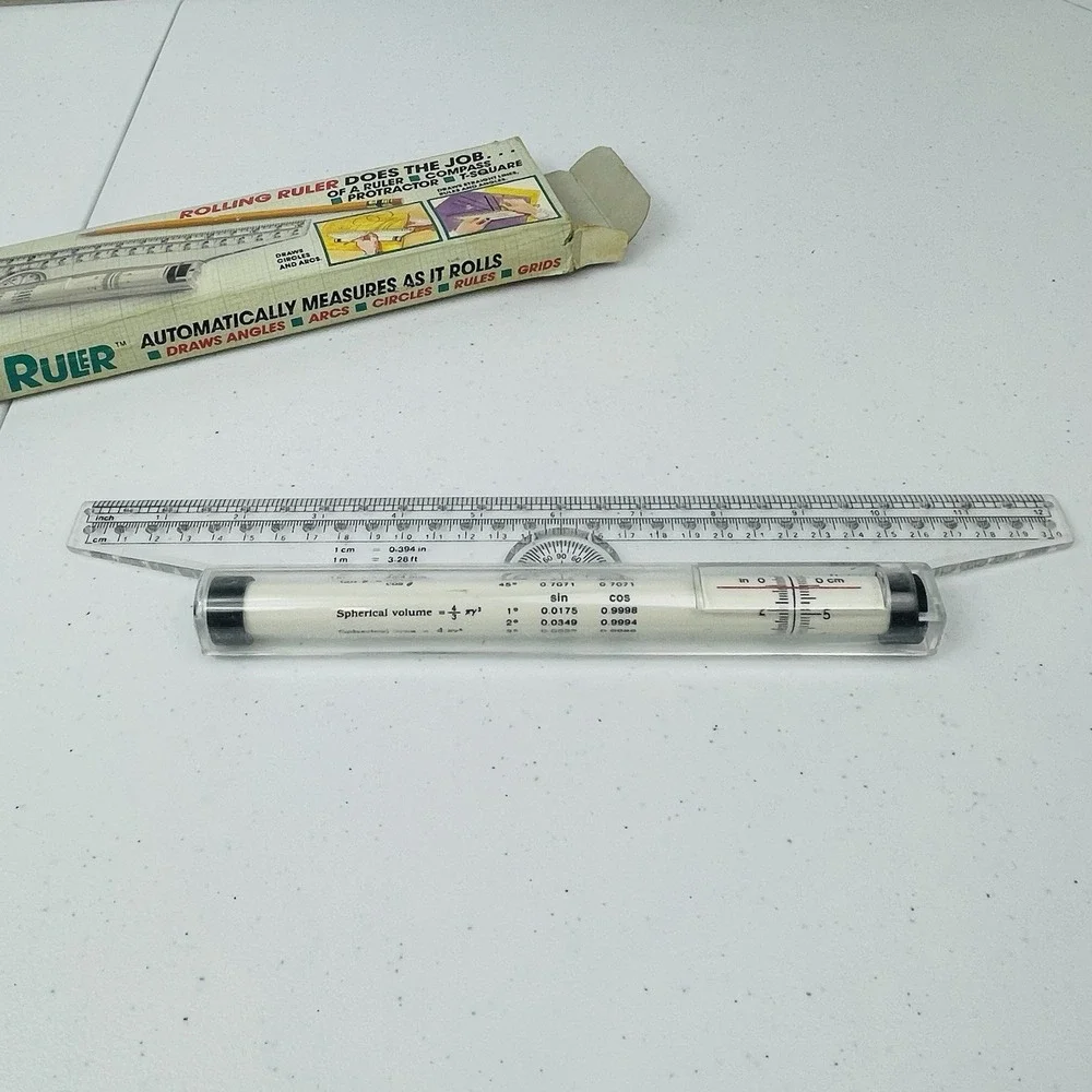 Vtg Rolling Ruler All Purpose 5 in 1 for Artist Students Drafting As Seen on TV